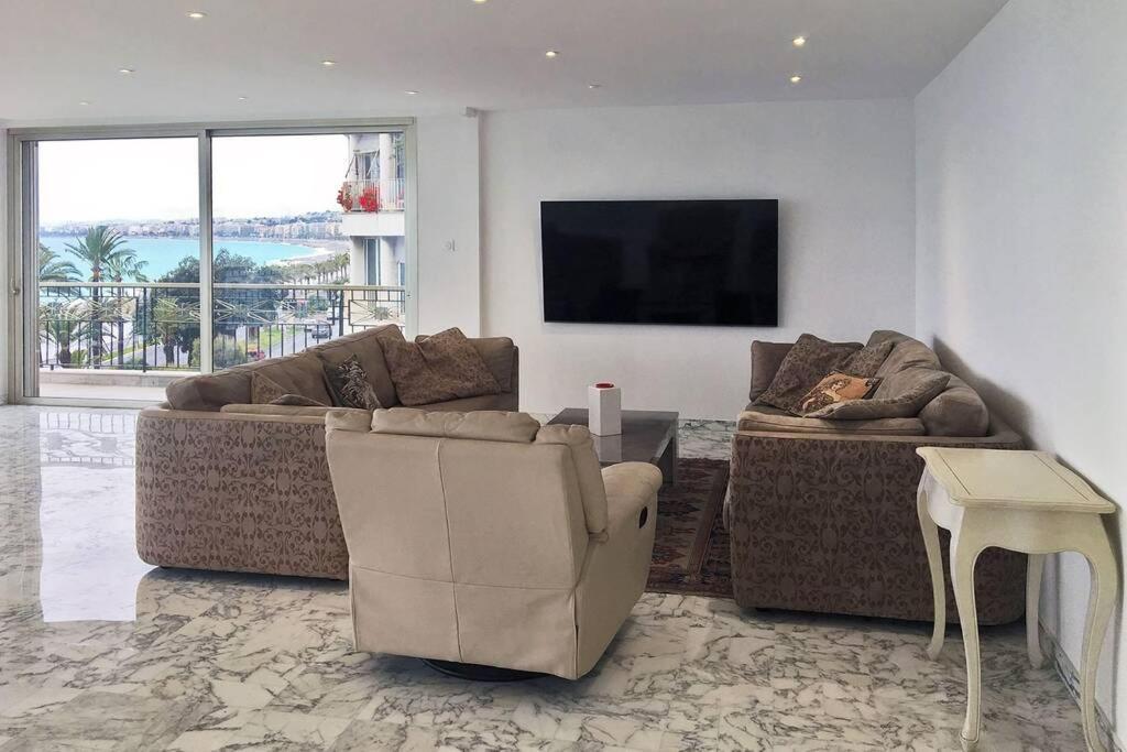 Promenade Des Anglais Amazing Sea View 140M2 3Br Nice Luaran gambar